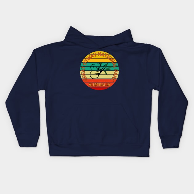 Great Otway National Park Kids Hoodie by DW Arts Design